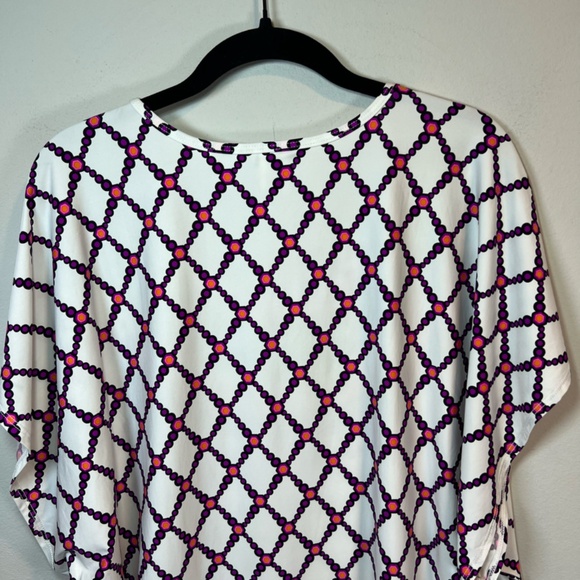 Trina Turk Women's Kon Tiki Colorful Print Swim Cover Up Tunic Beach Dress Large - Picture 13 of 14